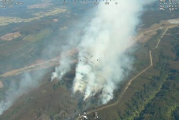 Incendio forestal Los Álamos vista aérea