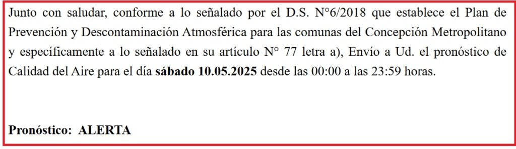 bajas temperaturas y contaminación