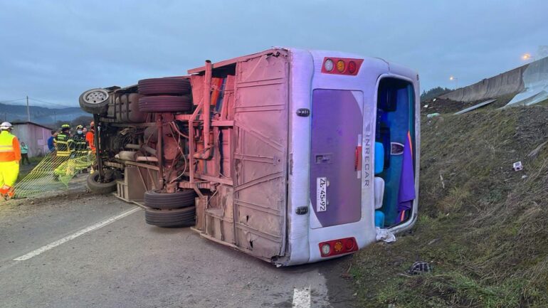 Bus Silpar accidente Carampangue