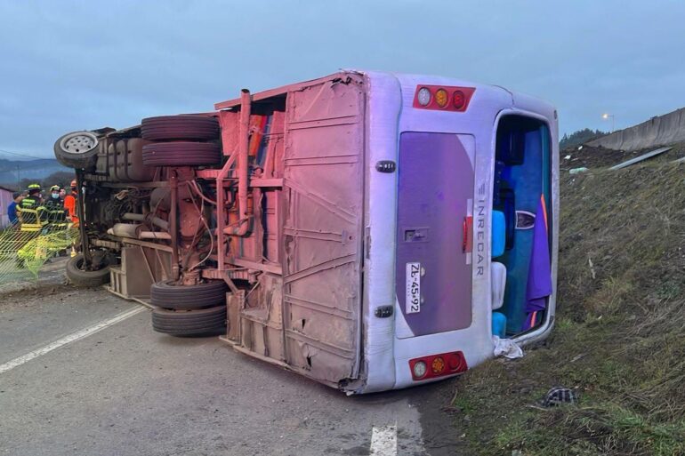 Bus Silpar accidente Carampangue