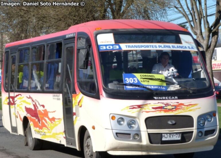 Bus de la línea 303 Transportes Playa Blanca Concepción-Coronel-Lota