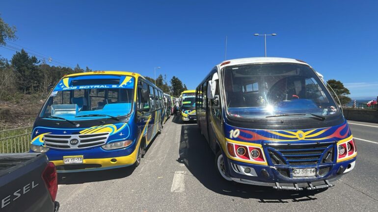 Buses Coronel-Lota paro