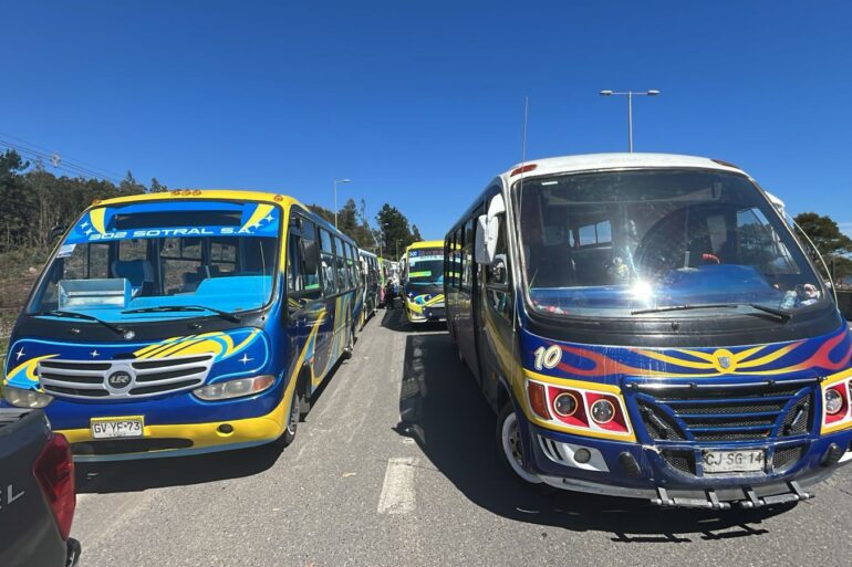 Buses Coronel-Lota paro