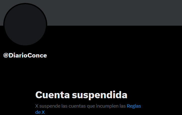 Cuenta X Diario Concepción Suspendida