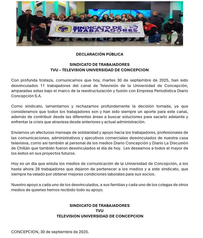 medios UdeC sindicato TVU