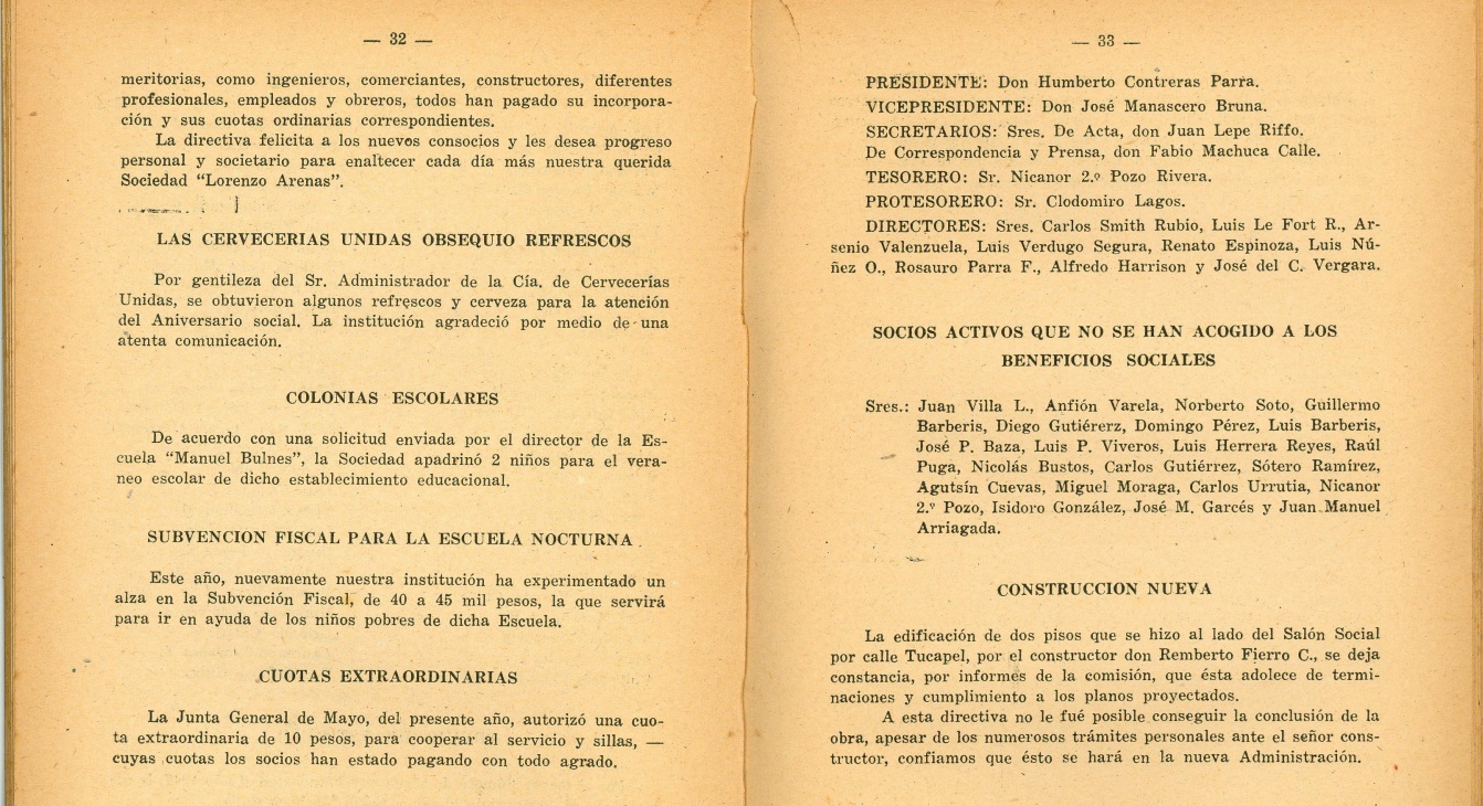 Sobrevivientes Sociedad Lorenzo Arenas libro