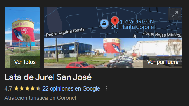 Lata de Jurel Coronel Google