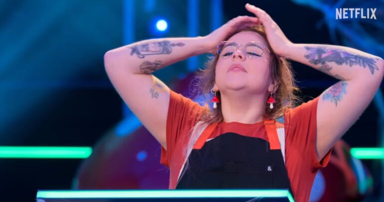 Andrea Ortiz en "Is it Cake? Halloween" de Netflix en su capítulo final | Captura: Sala de Prensa