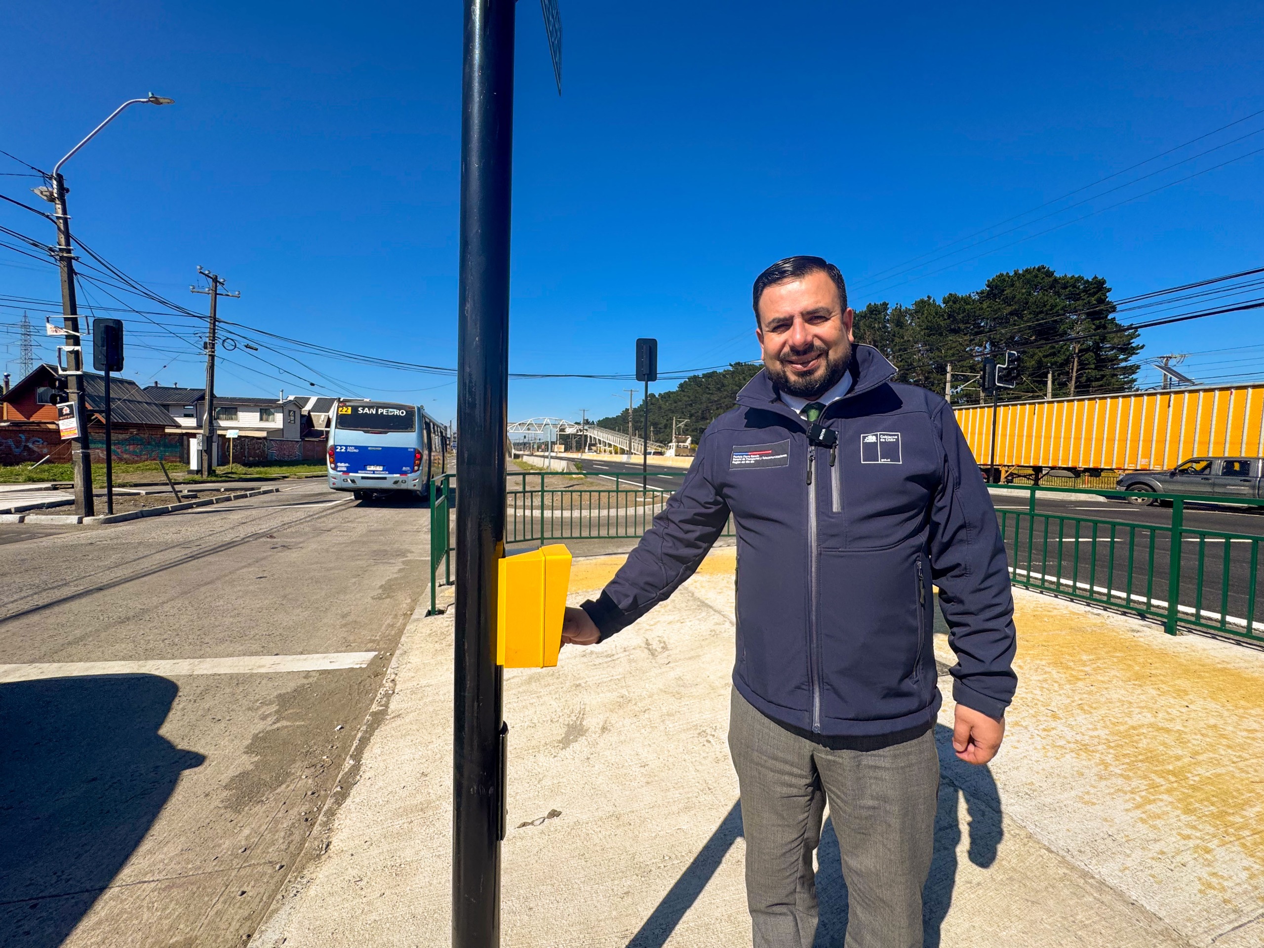 Seremi Transportes Patricio Fierro Semáforos Ruta 160 con María Luisa Bombal