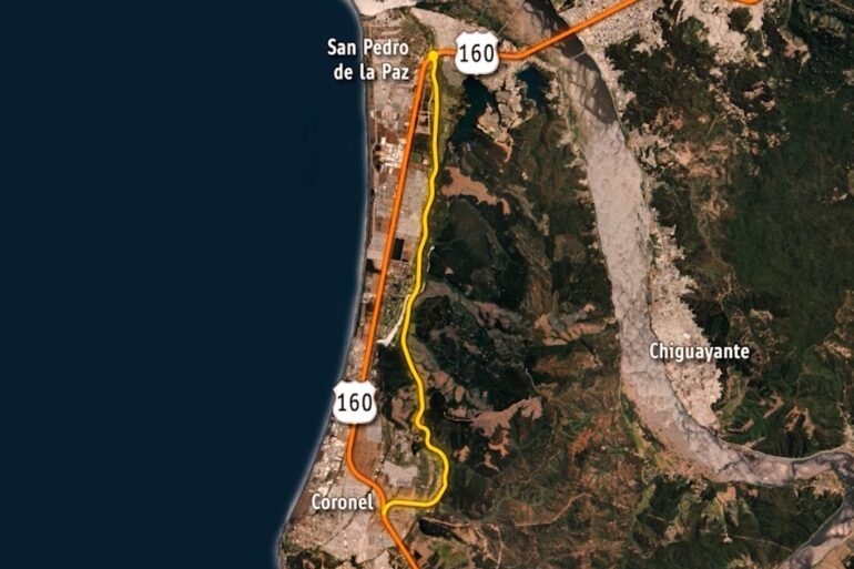 Trazado ruta Pie de Monte