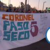 Vecinos de Paso Seco 5 protestando para la reconstrucción de sus casas | Edición: Sala de Prensa