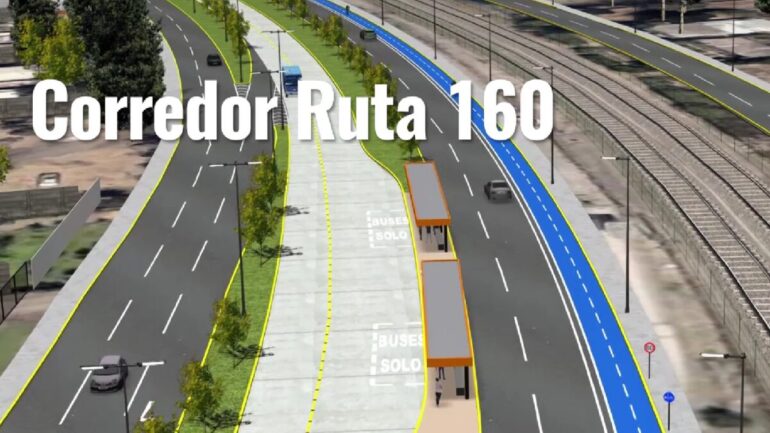 Corredor transporte público Ruta 160