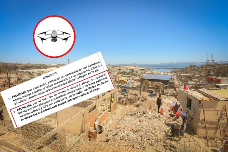 Drones en incendios forestales