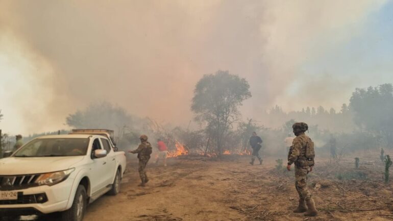 Incendio forestal Mulchén