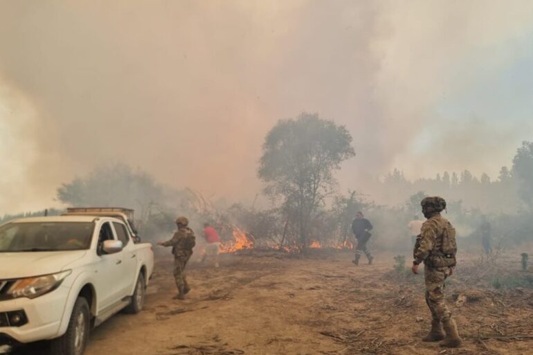 Incendio forestal Mulchén