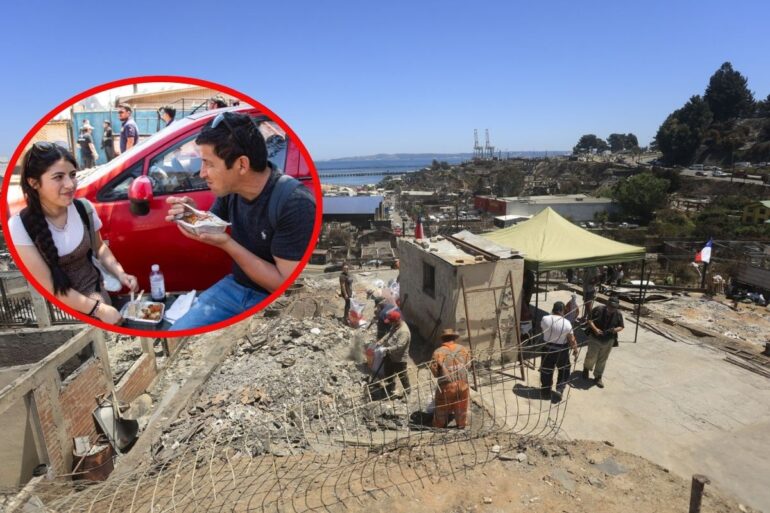 Penco donación de comida damnificados