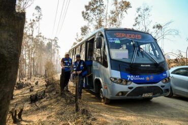 Transporte público voluntarios incendio