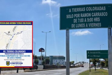 Reversibilidad de calle Tierras Coloradas de Concepción