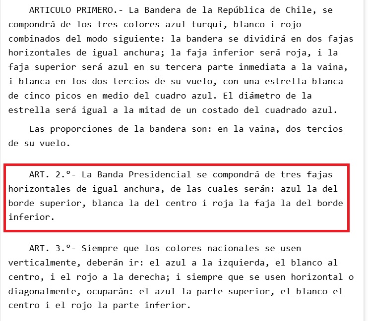 ley por banda presidencial