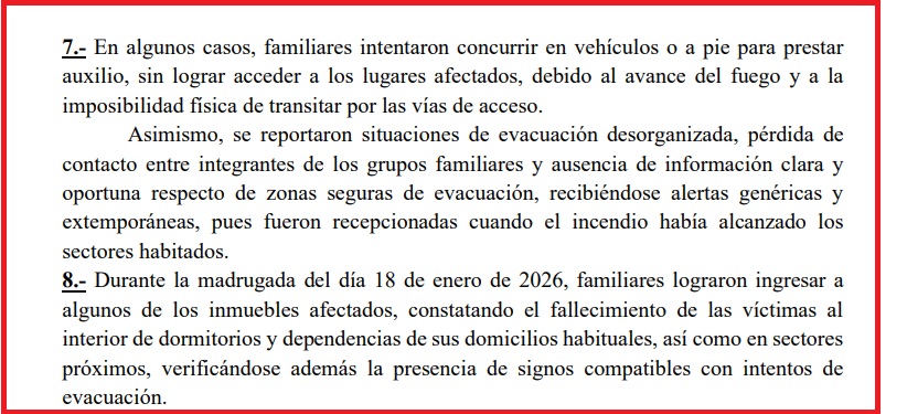 Querella por incendios forestales