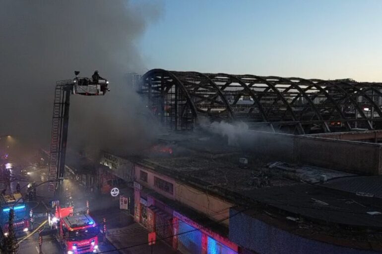 Incendio galería Las Palmas Mercado Concepción