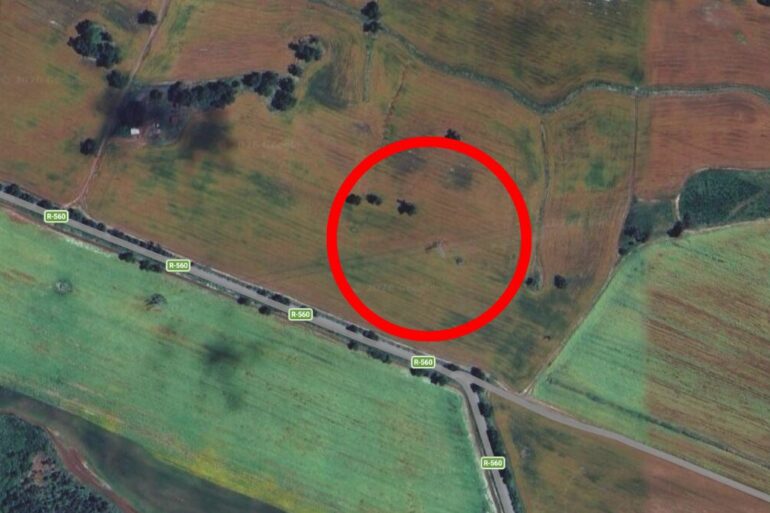 Lugar donde se ubica la Torre de Alta Tensión de la Ruta 560 en el Fundo San Elías