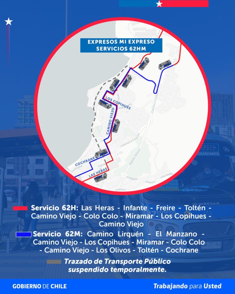 Desvíos Mi Expreso Penco