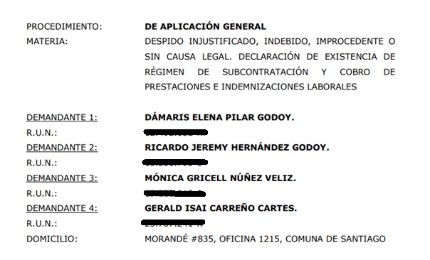 Demandantes Tapusa